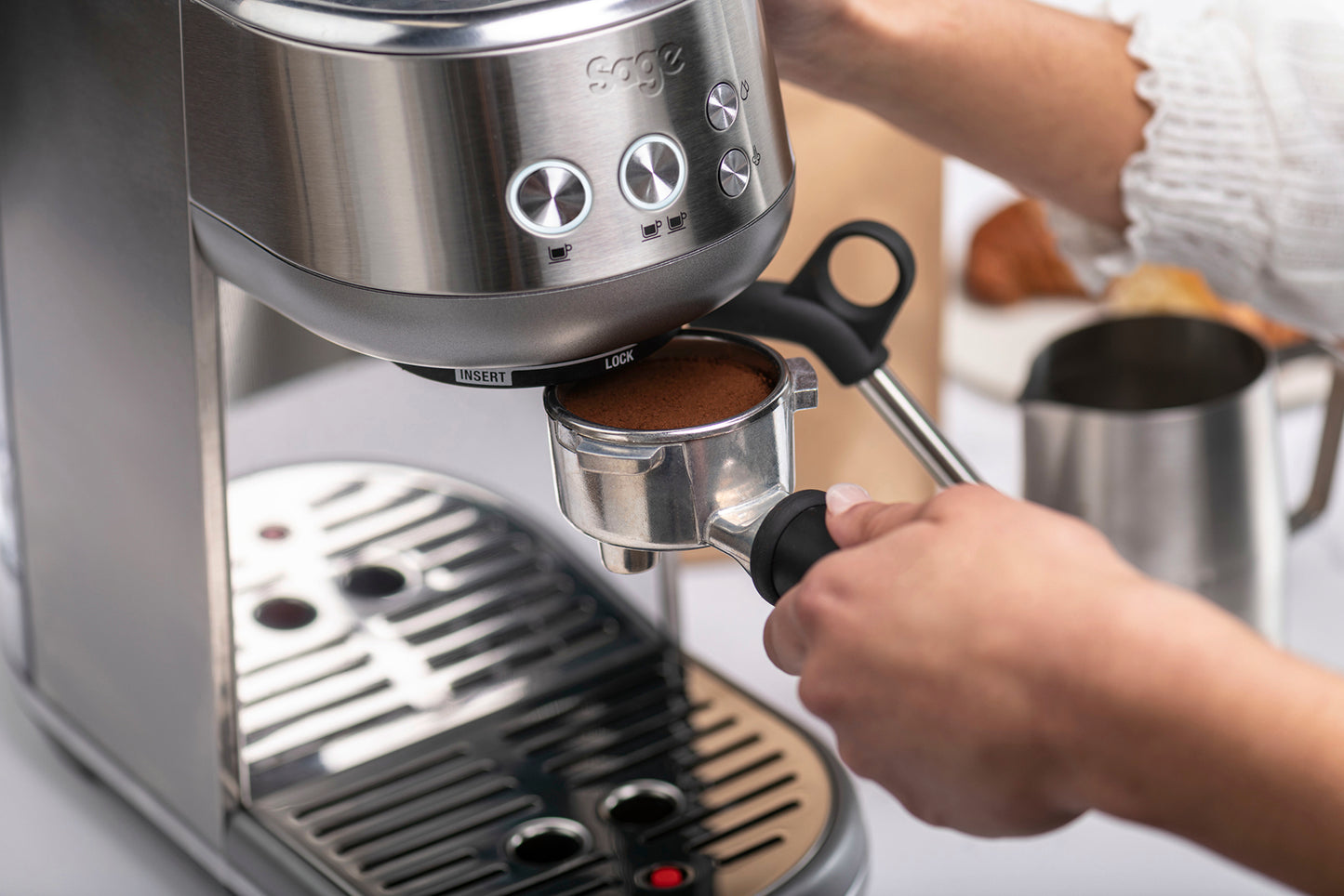 CAFETERA ESPRESSO MANUAL BAMBINO INOX