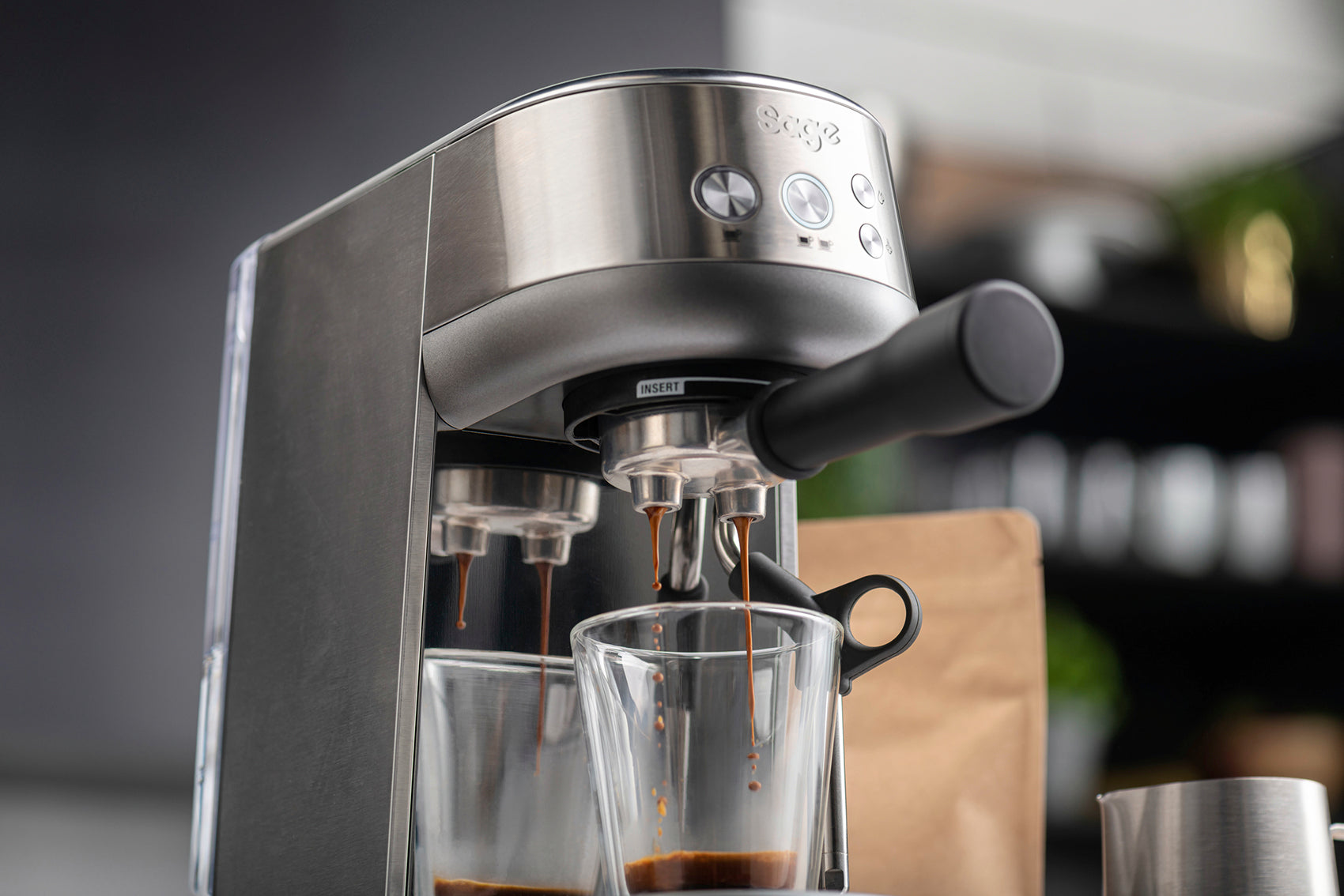 CAFETERA ESPRESSO MANUAL BAMBINO INOX